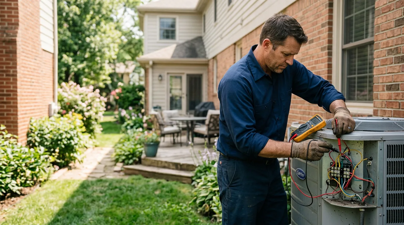 HVAC technician working near Christopher, IL